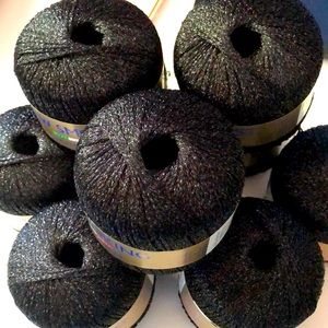 Filatura di Crosa discontinued New Smoking black metallic yarn - discontinued